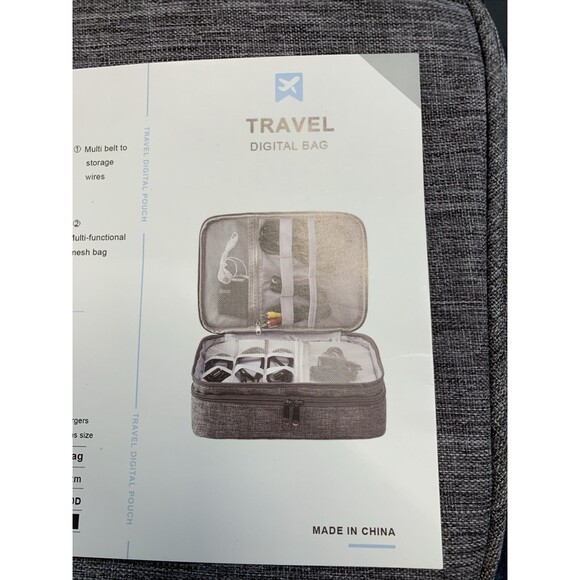 Electronic Accessories USB Cord Charger Cable Organizer Bag Travel Storage Case - Picture 2 of 7